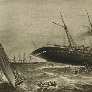 Sinking of the steamship Oregon of the Cunard Line