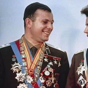 Yuri Gagarin and Valentina Tereshkova