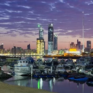 City skyline from Abu Dhabi International Marine Sports Club, Abu Dhabi