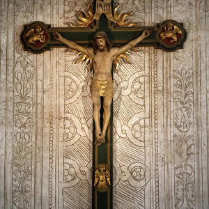 Crucifix in Santa Maria delle Grazies Basilica, Milan, Lombardy, Italy, Europe