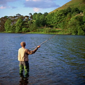 Fly fishing on the River Dee