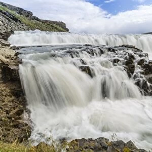 Gullfoss (Golden Falls), a waterfall located in the canyon of the Hvita River in southwest Iceland