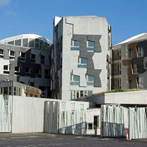 New Scottish Parliament building, architect Enric Miralles, Holyrood, Edinburgh