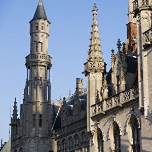 The town hall, Markt, Bruges, Belgium, Europe