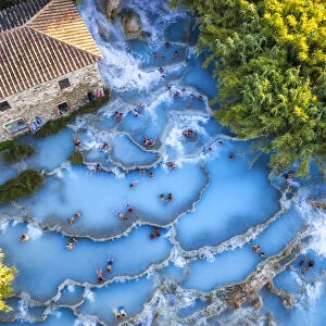 Italy, Tuscany, Grosseto Province, Saturnia hot springs