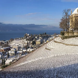 Switzerland, Canton of Vaud, Chatelard castle, Lake Geneva