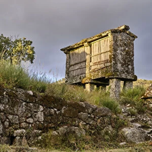 A traditional granary (espigueiro) at Bobal, serra do Alvao. Tras os Montes, Portugal