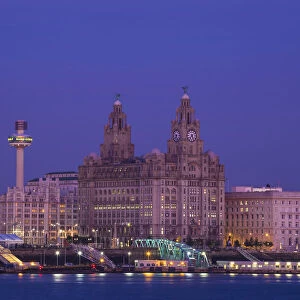 United Kingdom, England, Merseyside, Liverpool, View of Liverpool skyline