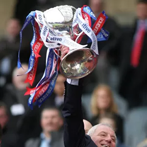 Walter Smith Celebrates Rangers Co-operative Cup Victory at Hampden Park (2011)