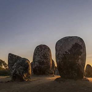 Almendres Cromlech (Cromeleque dos Almendres), an oval stone circle dating back to