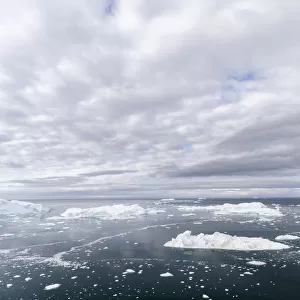Ilulissat Icefjord also called kangia or Ilulissat Kangerlua, view over Disko Bay