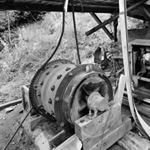 ALASKA: GOLD MINE, 2000. The diesel ball crusher mill at the Stampede Gold Mine at Kantishna