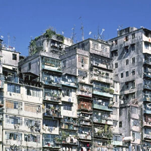 CHINA: KOWLOON, C1970. View of Kowloon walled city, China. Photograph, c1970