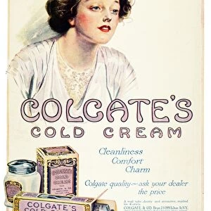 COLD CREAM, 1914. American magazine advertisement for Colgates Cold Cream, 1914