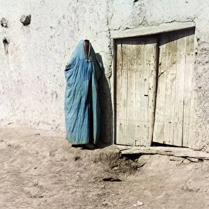 SAMARKAND: SART WOMAN. A Sart woman in Samarkand. The Sart people are Turkic-speaking Muslims