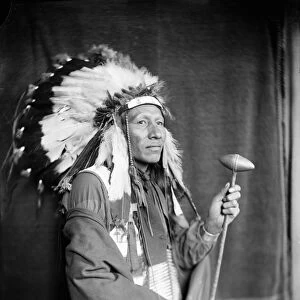 SIOUX NATIVE AMERICAN, c1900. Luke Big Turnips, a Sioux Native American, probably