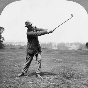 TED RAY (1877-1943). Edward Ted Ray. British golfer. Photograph, c1913