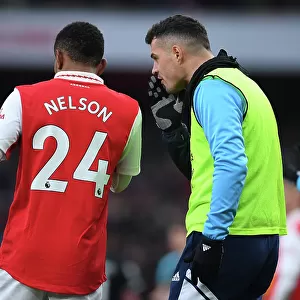 Arsenal: Xhaka Consoles Nelson Amidst Premier League Tension (Arsenal v AFC Bournemouth, 2022-23)