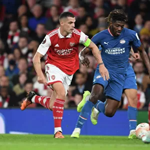 Granit Xhaka's Dominant Midfield Display: Arsenal Secures Europa League Victory over PSV Eindhoven