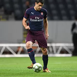 Sokratis Papastathopoulos of Arsenal in Action against SS Lazio during Pre-Season Friendly in Stockholm, 2018