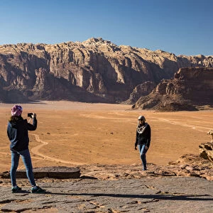 Visitors at Wadi Rum, Jordan