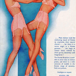 1934 advertisement for Kestos Lingerie