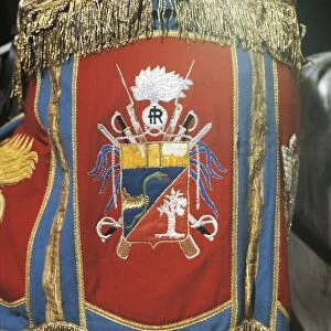 Close up of ornate badge of Corps of Carabineers (Arma dei Carabinieri)