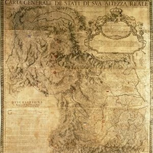 General Map of the States of his Royal Highness, owned by the House of Savoy, 1680