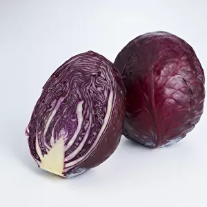 Red Cabbages on white background
