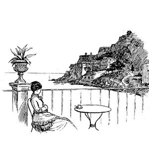 Antique illustration by Randolph Caldecott: Monaco