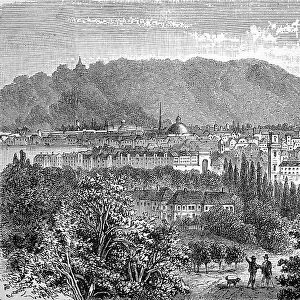 Cassel, now Kassel in Hesse, Germany, in 1880, Historic, digital reproduction of an original 19th-century image