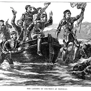 Christopher Columbus landing at Trinidad