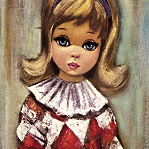 Girl Wearing a Harlequin Outfit