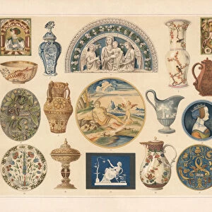 Historical ceramics, Chromolithograph, published in 1897