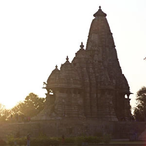 Kandariya Mahadeva Temple against the sunlight