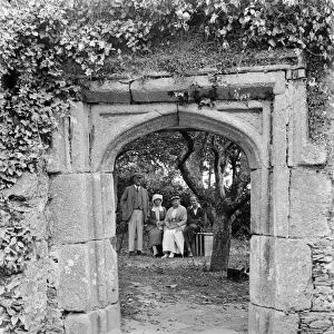 Archway in Rialton Manor, St Columb Minor, Cornwall. Around 1920