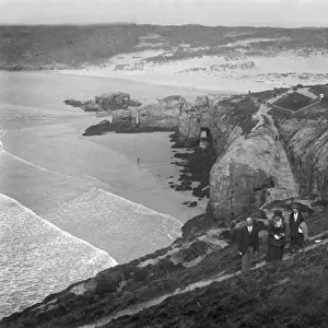 The Cliffs, Perranporth, Perranzabuloe, Cornwall. Around 1920