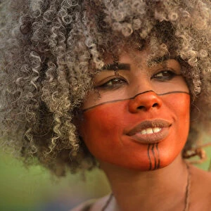 Brazil - Woman - Portrait - Indigenous - Face