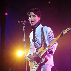 US singer Prince performs on October 11, 2009 at the Grand Palais in Paris