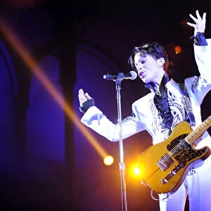 US singer Prince performs on October 11, 2009 at the Grand Palais in Paris