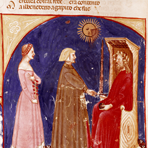 2nd heaven: Dante and Beatrice face the Roman Emperor Justinian in the 1st heaven of