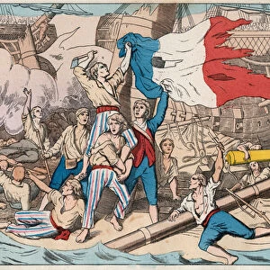 The agony of the ship the Avenger attacked by three English ships on 1 June