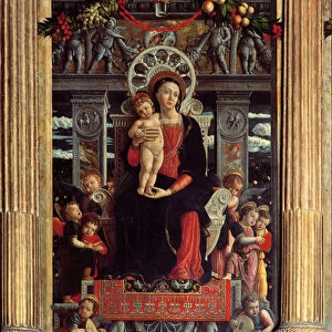 Altarpiece of san Zeno: central panel "Madonna a Child with Nine Angels"