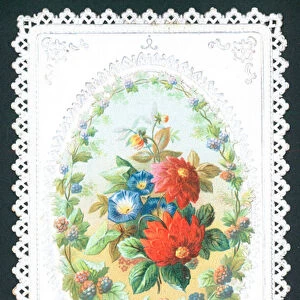 Blackberries ad Flowers, Card (chromolitho)