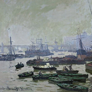 Boats in the Pool of London, 1871 (oil on canvas)