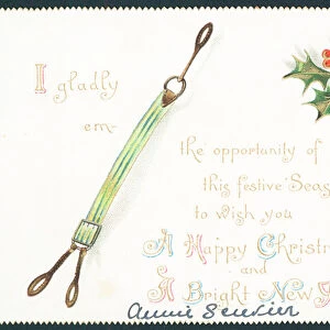 Braces, Christmas Card (chromolitho)
