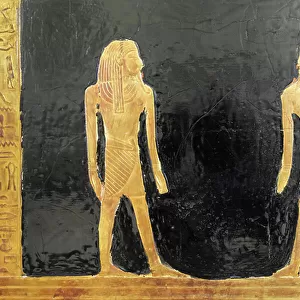 Canopic box of Thuya, detail, depicting Isis and Nephthys facing each other, Egyptian Museum, Cairo, Egypt