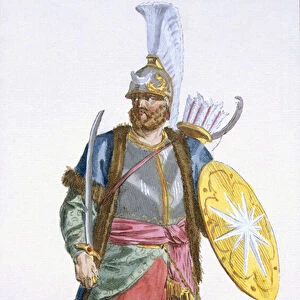 Chief of the Saphis, 1780 (coloured engraving)