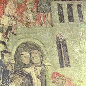 The Construction of a Temple in the Presence of St. Augustine, from the the Choir of the St. Mary of Lluca Church (fresco)