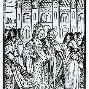 Death and the Empress, from The Dance of Death, engraved by Hans Lutzelburger, c